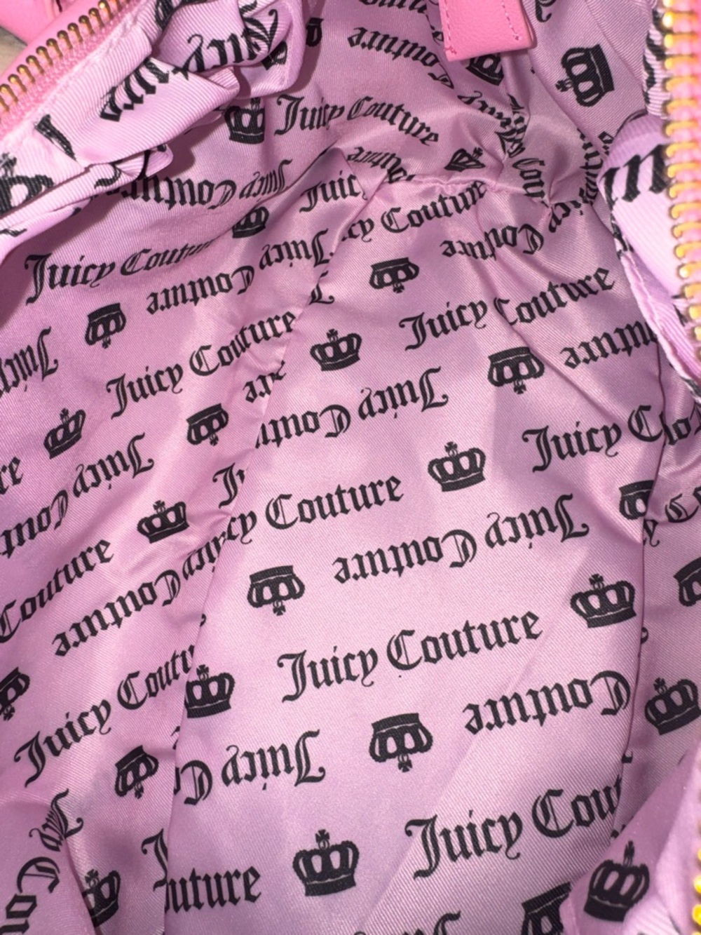 Juicy Couture Juicy Tale Bowler Bag Quilted Velour in Sandstone Pink Y2K NWT - Picture 4 of 6